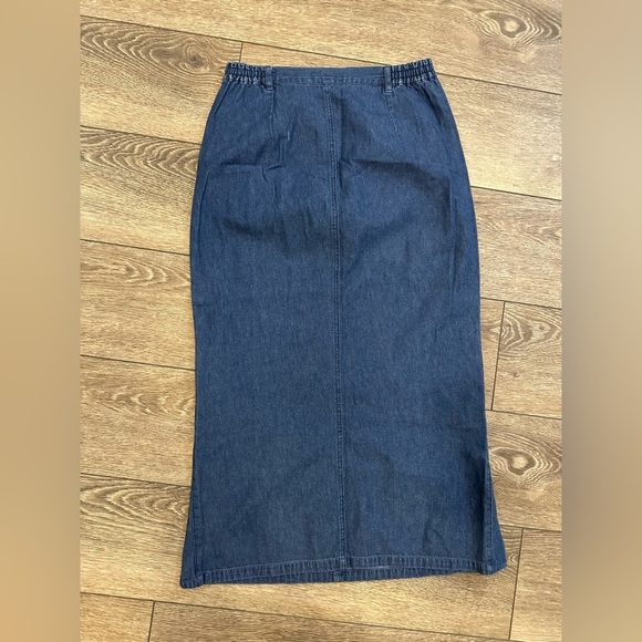 Jaggs Denim Vintage Midi Skirt with Button Accents pencil M Cotton - Picture 4 of 4